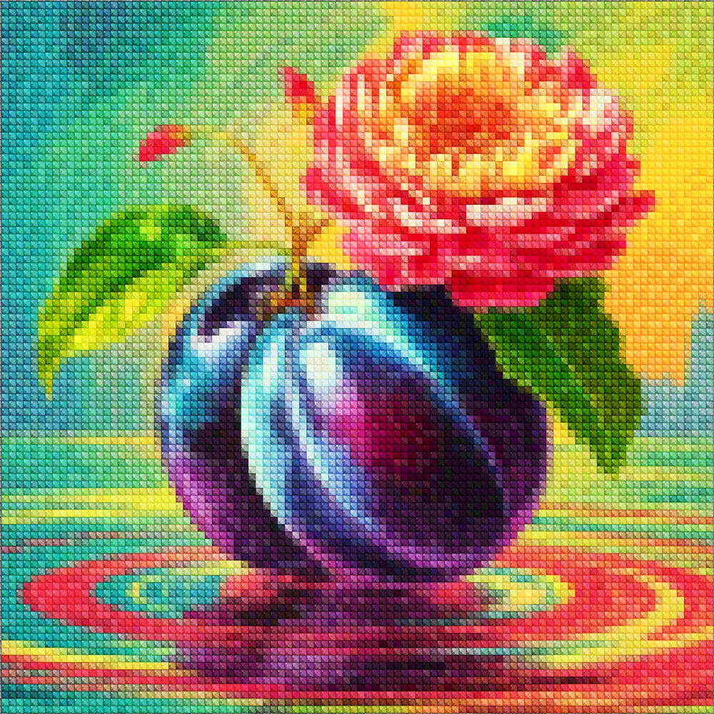Mini-Diamantmalerei – Pflaumenwelle