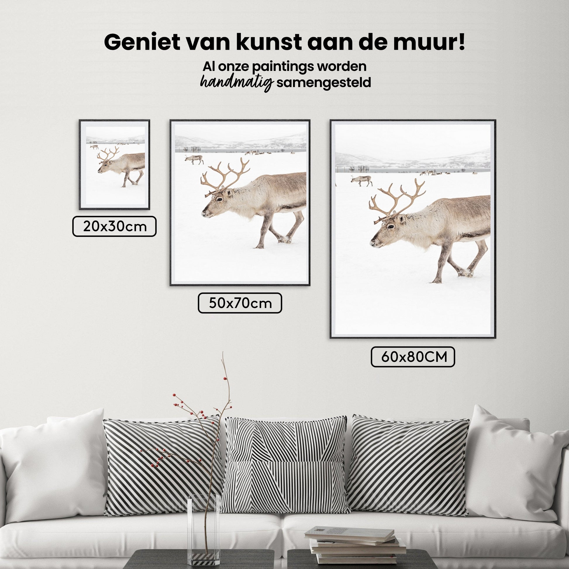 Diamantmalerei - Rentier in einer Winterlandschaft
