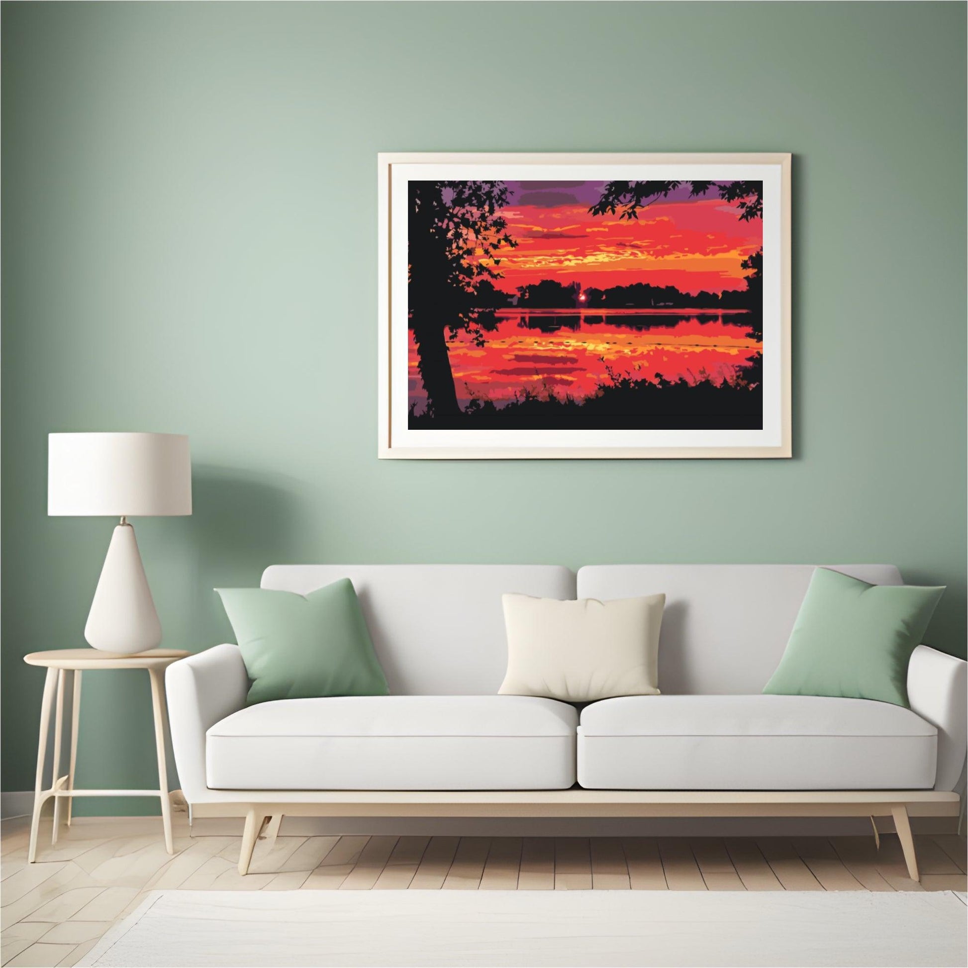 Diamantmalerei - Roter Sonnenuntergang - SEOS Shop ®