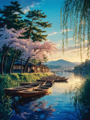 Diamantmalerei – Ruhige Küsten von Kyoto