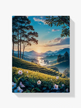 Diamantmalerei – Dämmerung über den Teehügeln