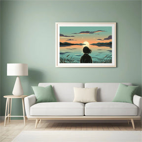 Diamantmalerei - Dämmerungsreflexionen