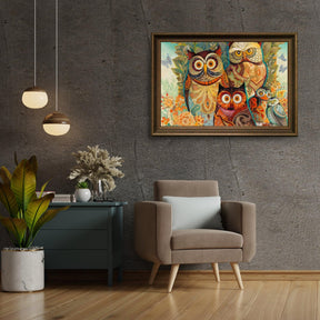 Diamantmalerei - Gemälde von Eulen