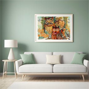 Diamantmalerei - Gemälde von Eulen