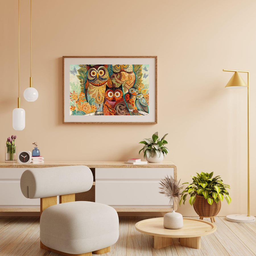 Diamantmalerei - Gemälde von Eulen