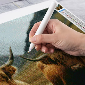 Diamantmalerei - Schottisches Hochlandrind