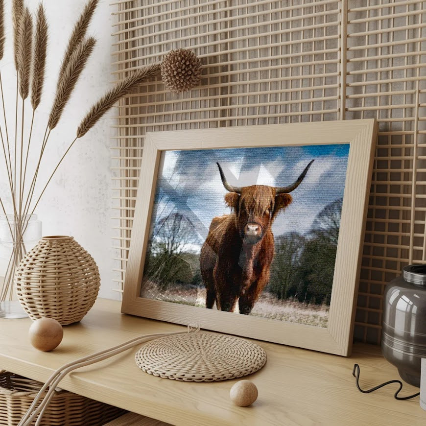 Diamantmalerei - Schottisches Hochlandrind