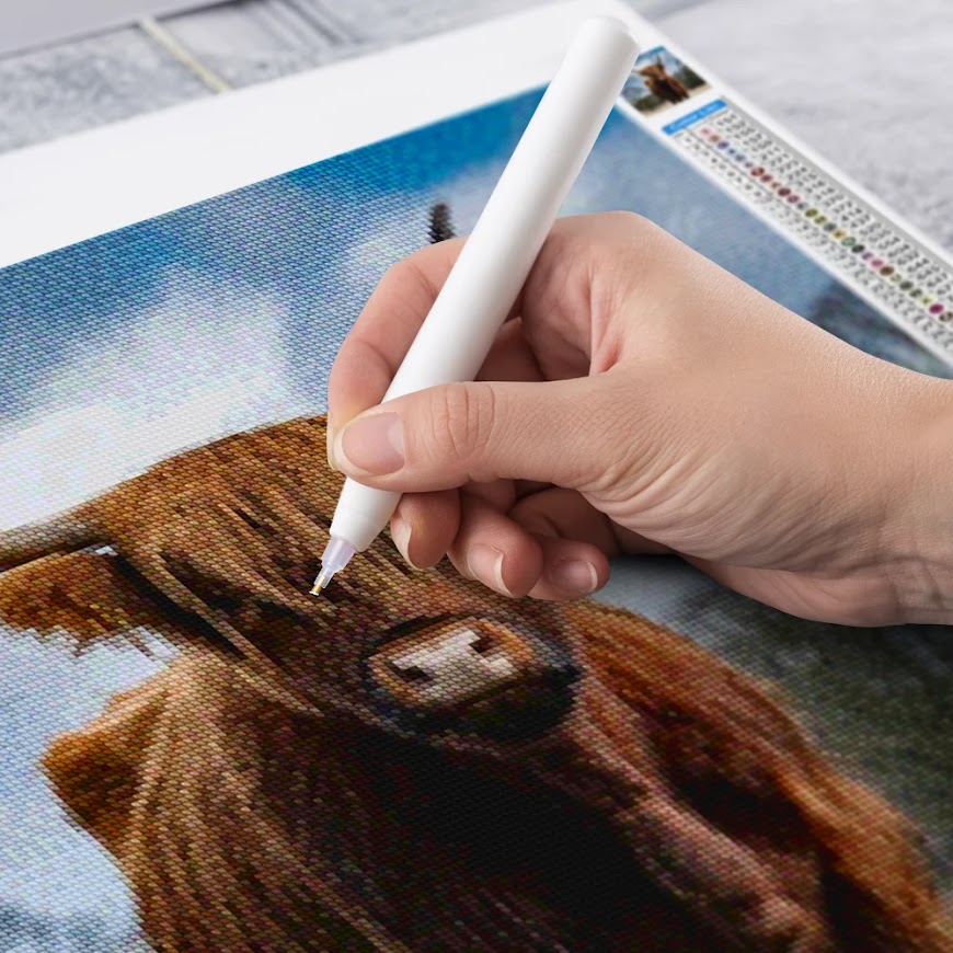 Diamantmalerei - Schottisches Hochlandrind