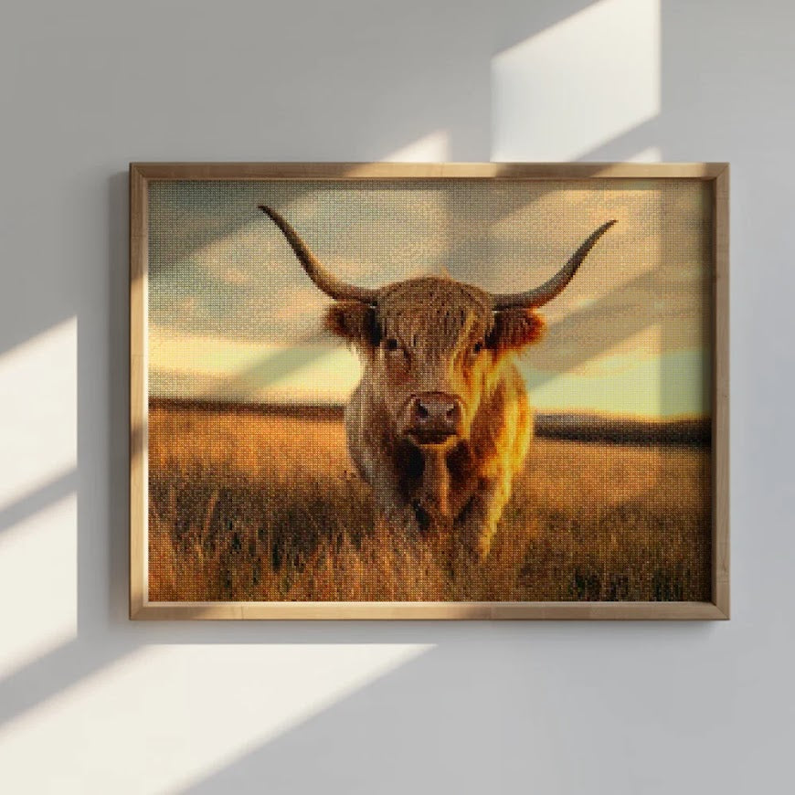 Diamantmalerei - Schottisches Hochlandrind