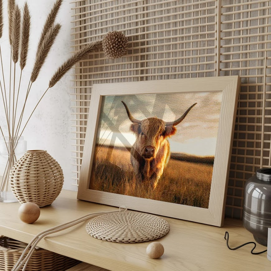 Diamantmalerei - Schottisches Hochlandrind