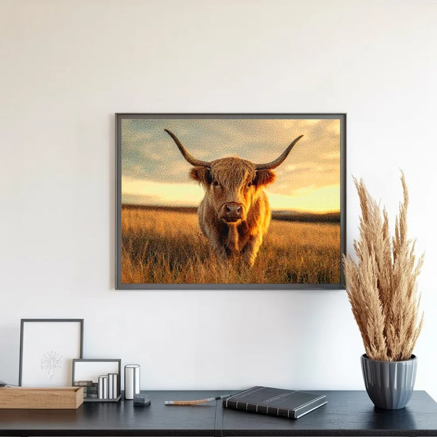 Diamantmalerei - Schottisches Hochlandrind