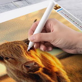 Diamantmalerei - Schottisches Hochlandrind