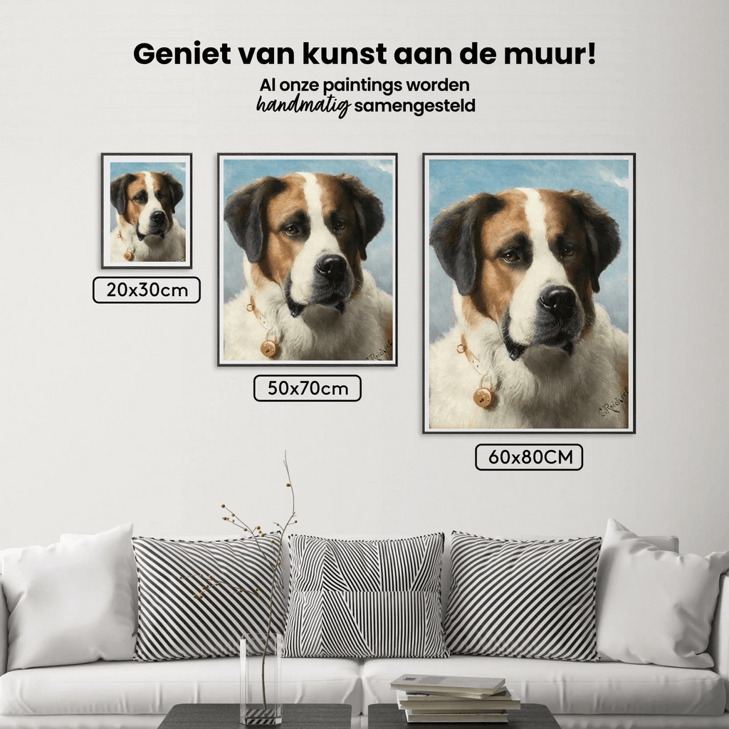 Diamantmalerei - Bernhardiner-Gemälde: Hund