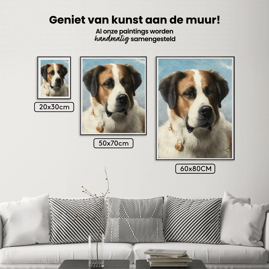 Diamantmalerei - Bernhardiner-Gemälde: Hund
