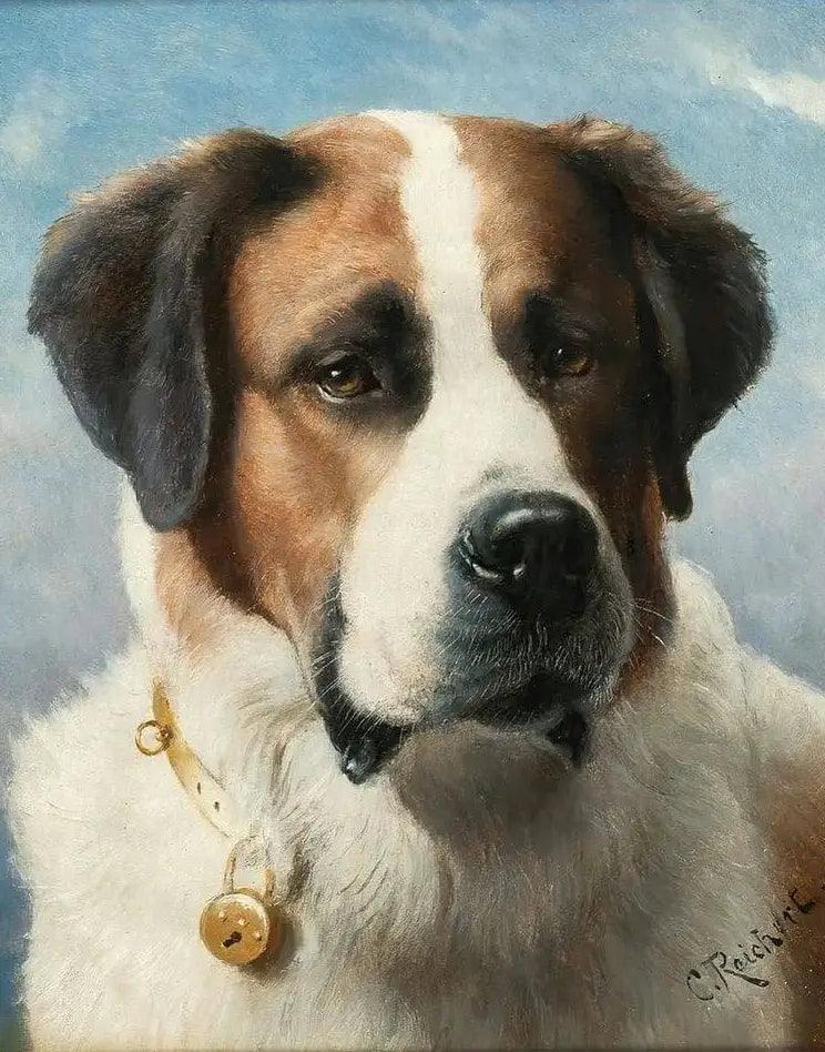 Diamantmalerei - Bernhardiner-Gemälde: Hund