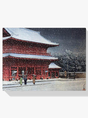 Diamantmalerei - Schnee über dem Zojoji-Tempel - SEOS Shop ®