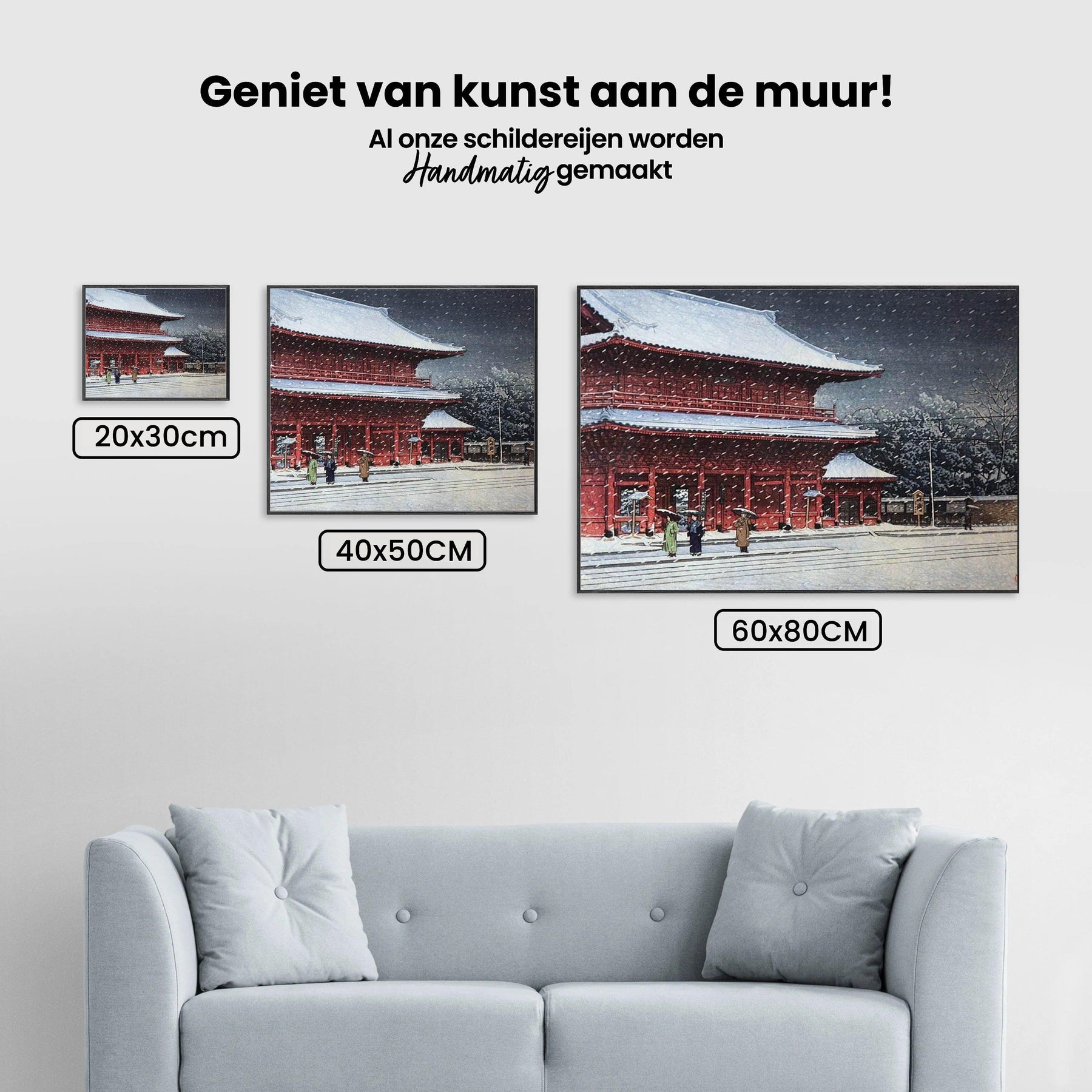 Diamantmalerei - Schnee über dem Zojoji-Tempel - SEOS Shop ®