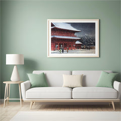 Diamantmalerei - Schnee über dem Zojoji-Tempel - SEOS Shop ®