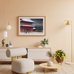 Diamantmalerei - Schnee über dem Zojoji-Tempel - SEOS Shop ®
