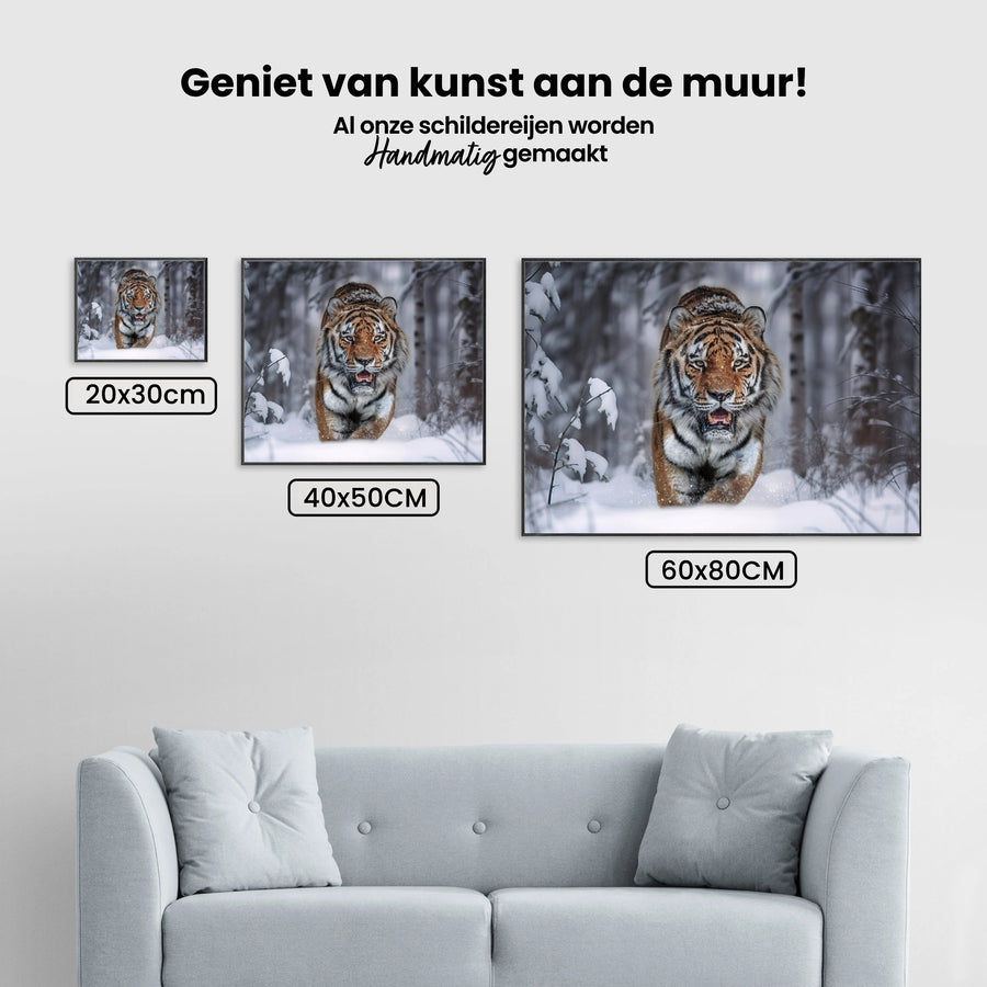 Diamantmalerei - Schneetiger