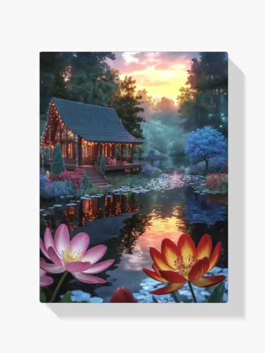 Diamantmalerei – Sonnenwendeblüte