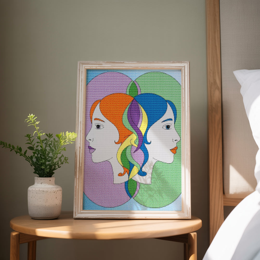 Diamantmalerei – Sternzeichen – Zwillinge