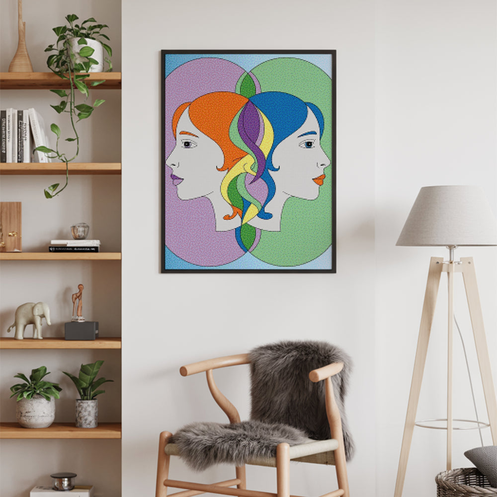 Diamantmalerei – Sternzeichen – Zwillinge