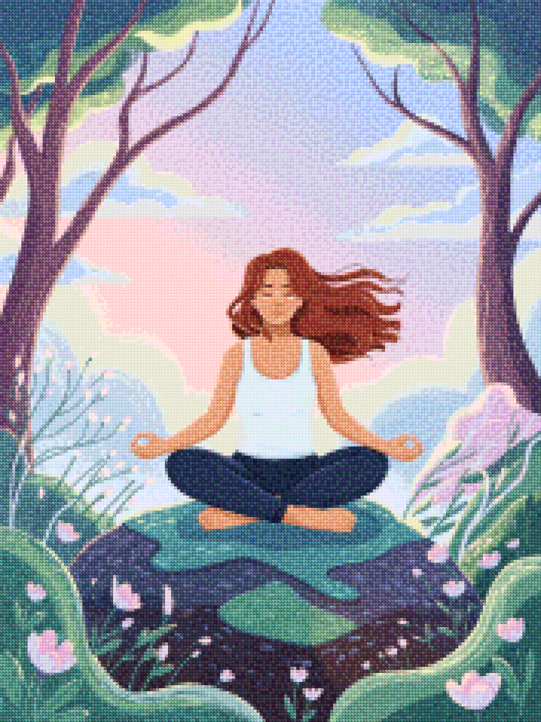 Diamantmalerei - Stille in der Blüte