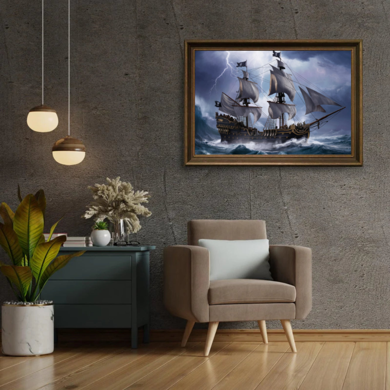 Diamantmalerei - Stormborn Galleon