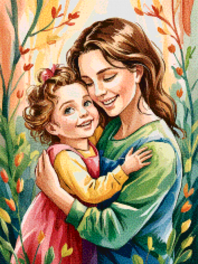 Diamantmalerei - Zärtliche Umarmung