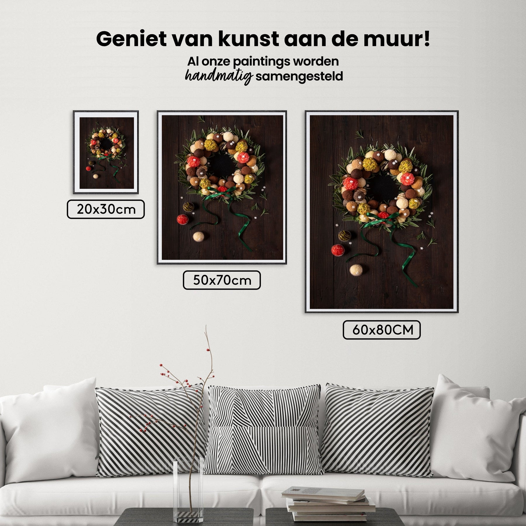 Diamantmalerei – Trüffel-Weihnachtskranz