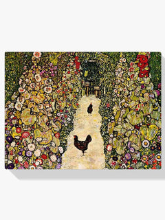 Diamantmalerei - Gartenweg mit Hühnern
