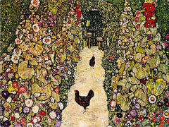Diamantmalerei - Gartenweg mit Hühnern