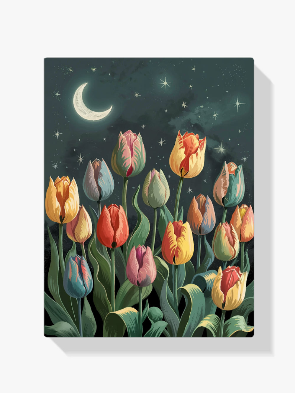 Diamantmalerei - Tulpen im Mondlicht