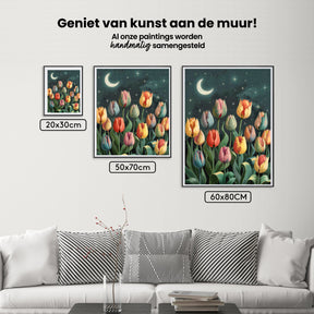 Diamantmalerei - Tulpen im Mondlicht