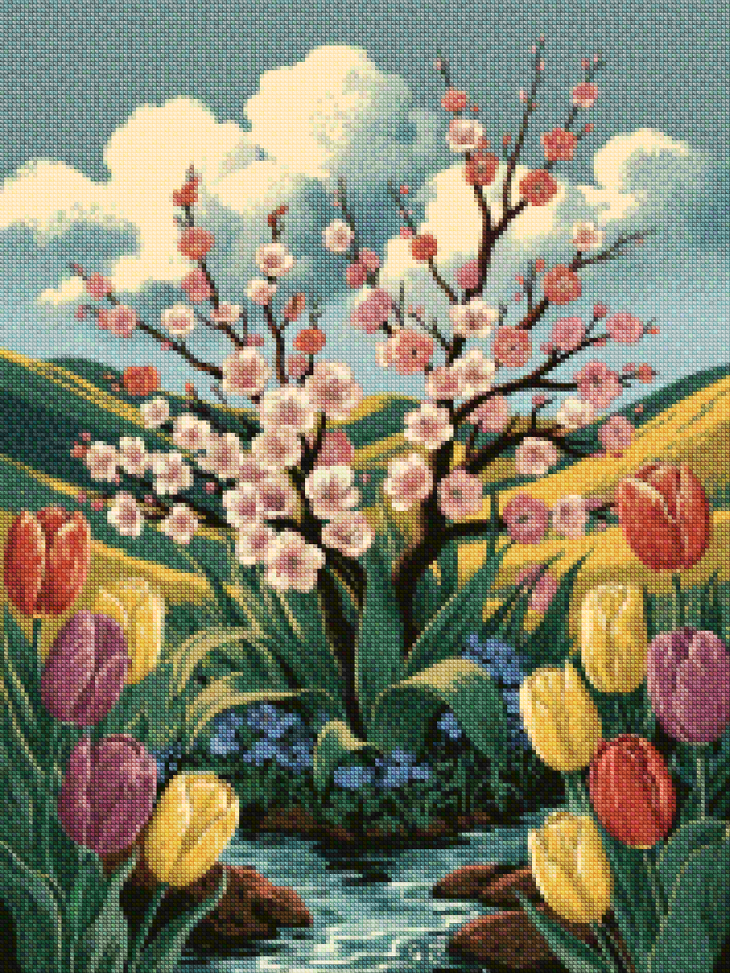 Diamantmalerei - Tulpenwalzer