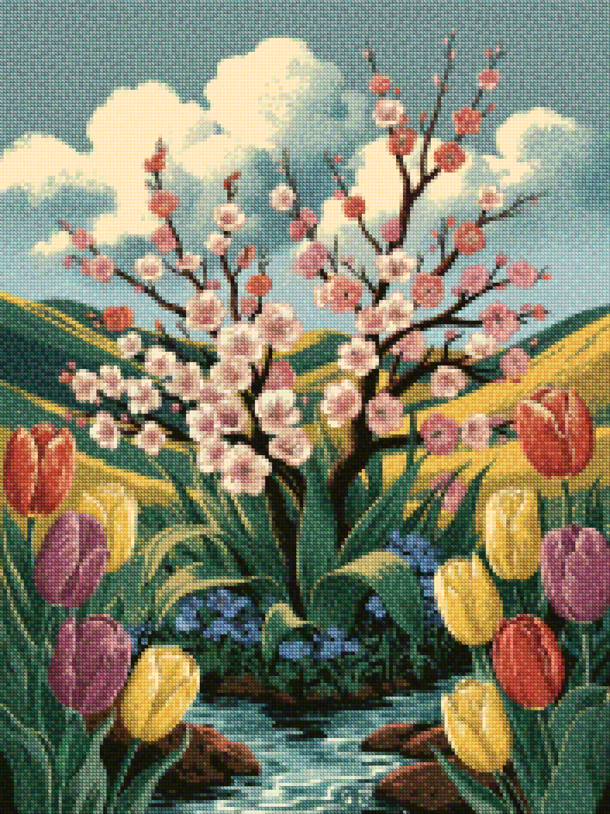 Diamantmalerei - Tulpenwalzer