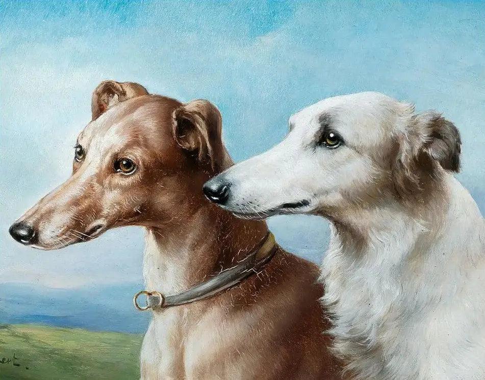 Diamantmalerei - Zwei Windhunde