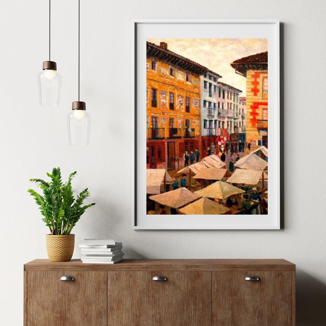 Diamantmalerei - Markt von Villafranca de Oria - SEOS Shop ®