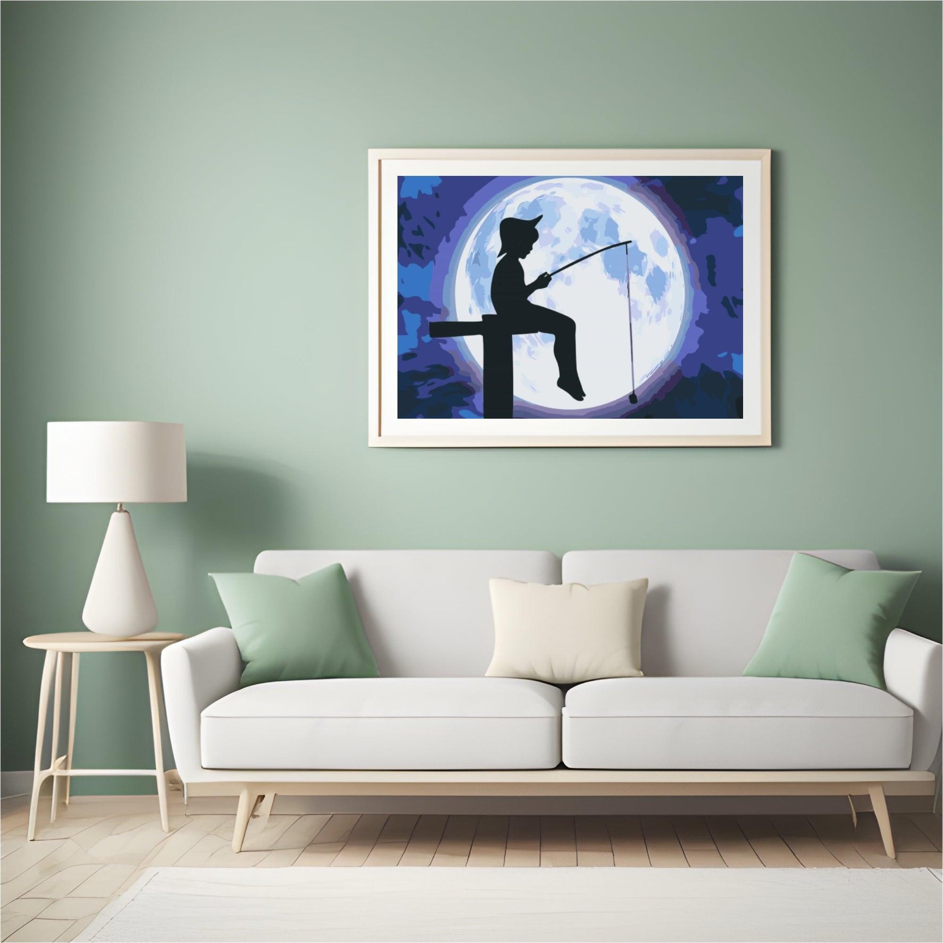 Diamantmalerei - Fische unter dem Vollmond - SEOS Shop ®