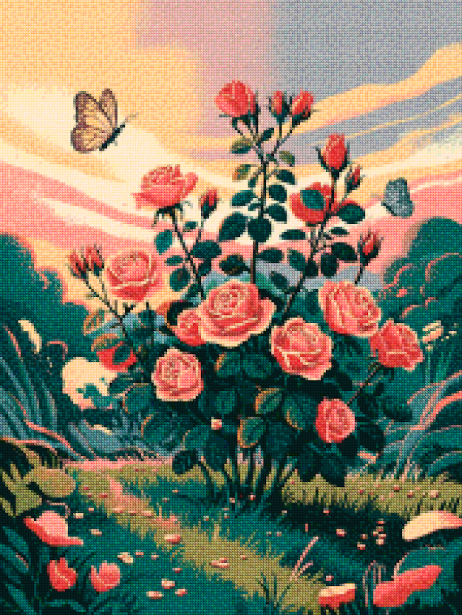 Diamantmalerei - Schmetterlingsserenade