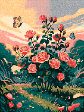 Diamantmalerei - Schmetterlingsserenade