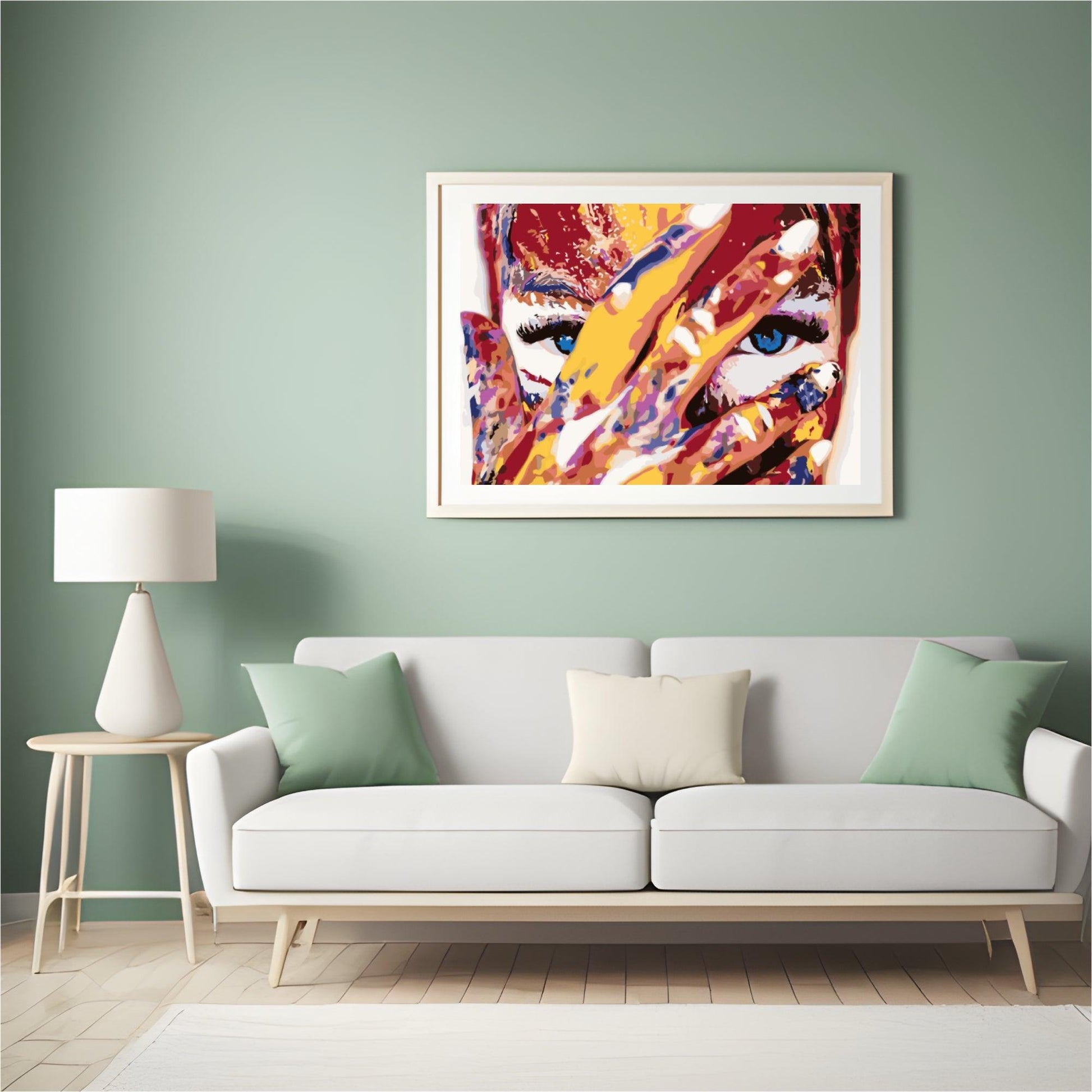 Diamantmalerei - Frau mit blauen Augen - SEOS Shop ®