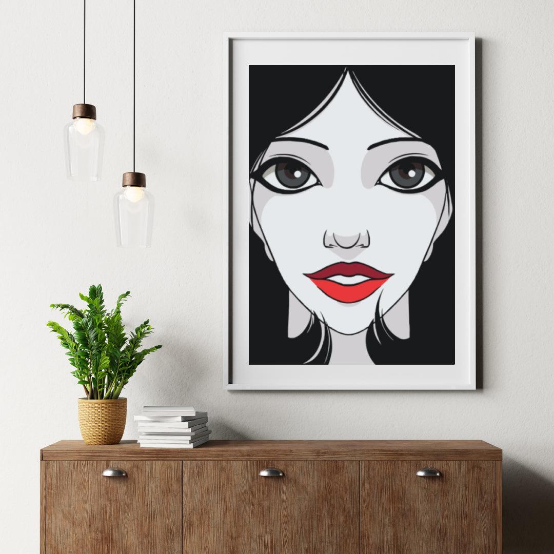 Diamantmalerei - Frau mit roten Lippen - SEOS Shop ®