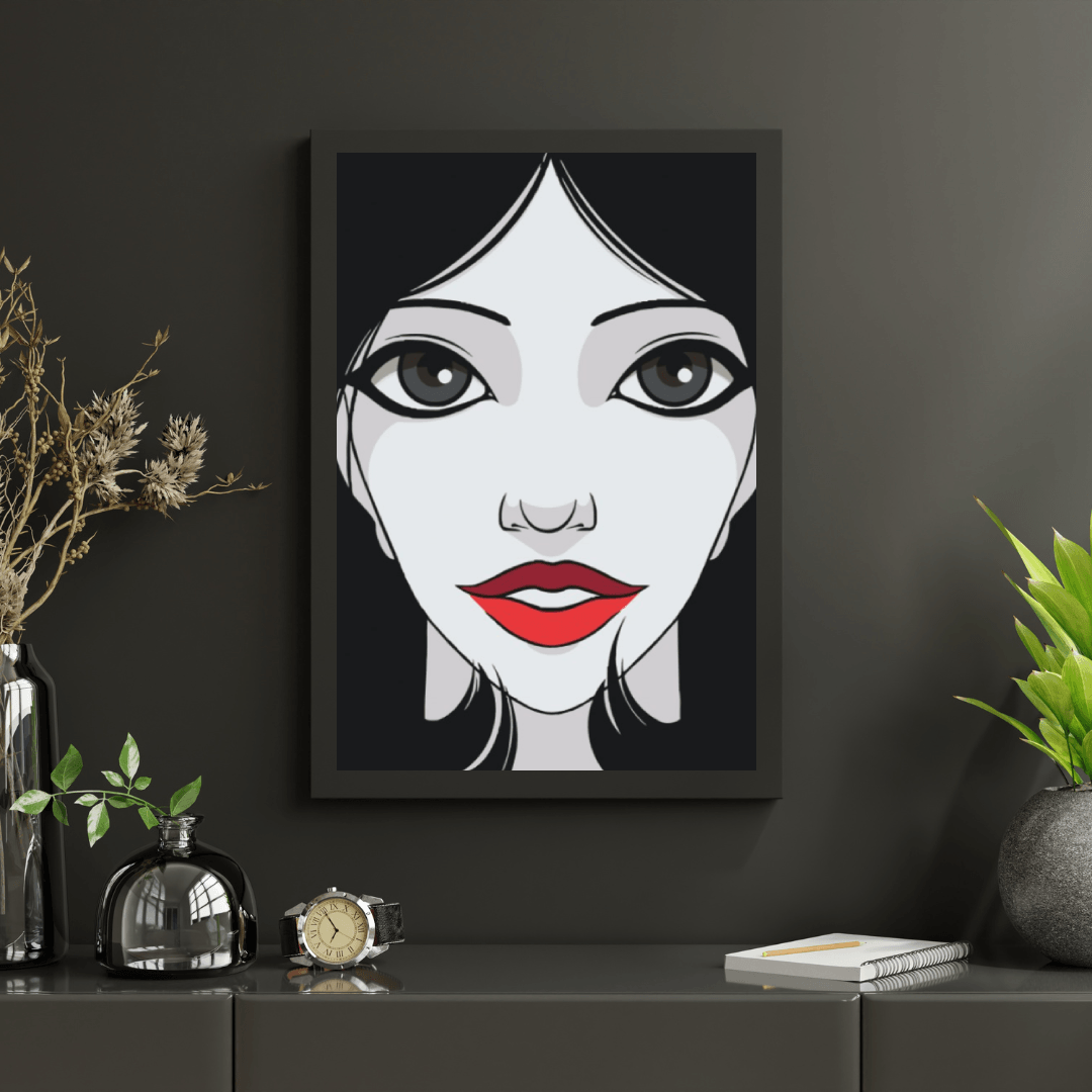 Diamantmalerei - Frau mit roten Lippen - SEOS Shop ®