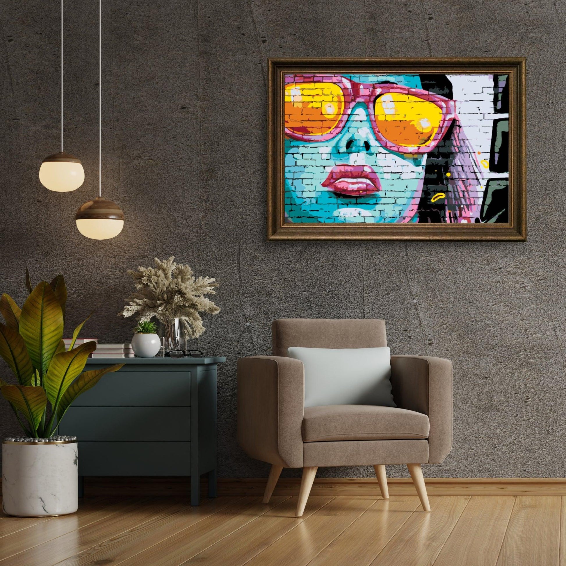 Diamond Painting - Frau mit rosaroter Brille - SEOS Shop ®