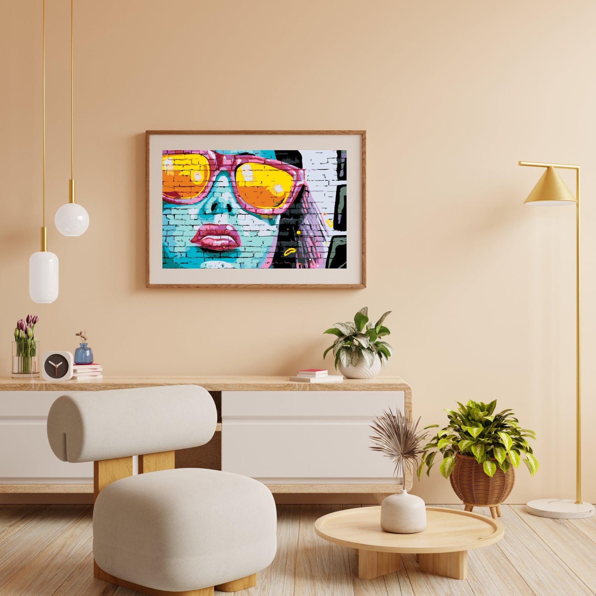 Diamond Painting - Frau mit rosaroter Brille - SEOS Shop ®