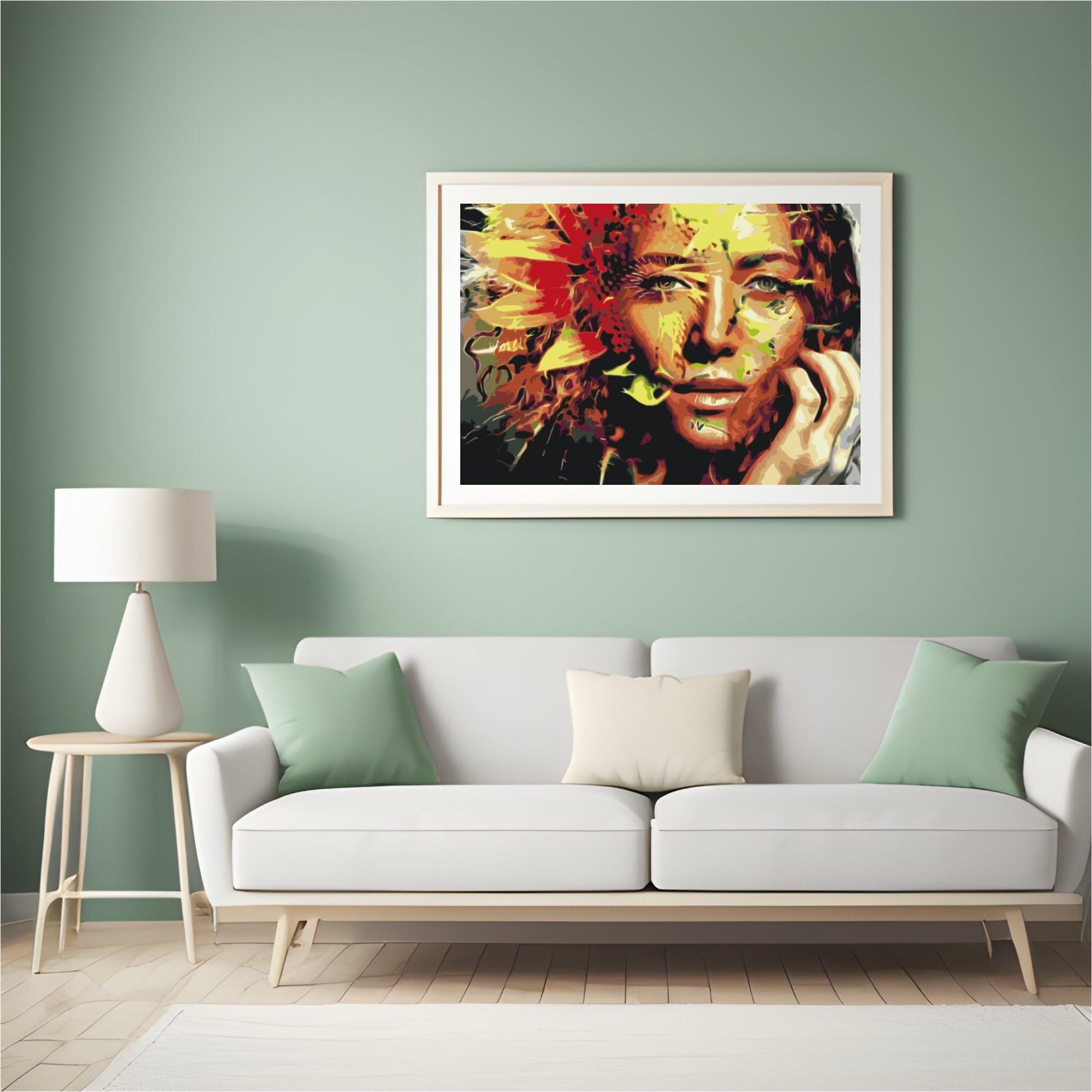 Diamantmalerei - Frau versteckt in einer Sonnenblume - SEOS Shop ®