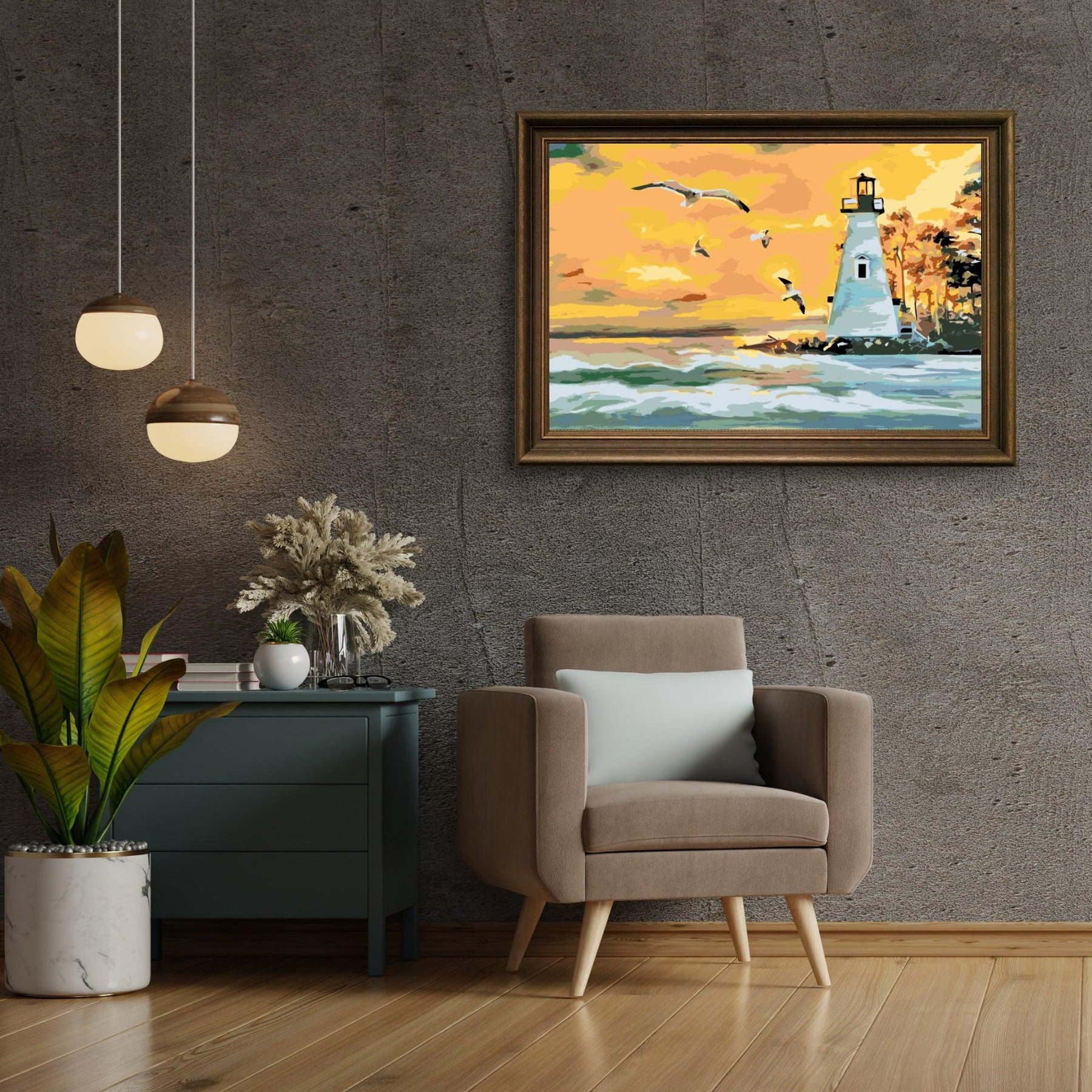 Diamond Painting - Leuchtturm und Möwen - SEOS Shop ®