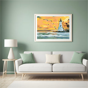 Diamond Painting - Leuchtturm und Möwen - SEOS Shop ®